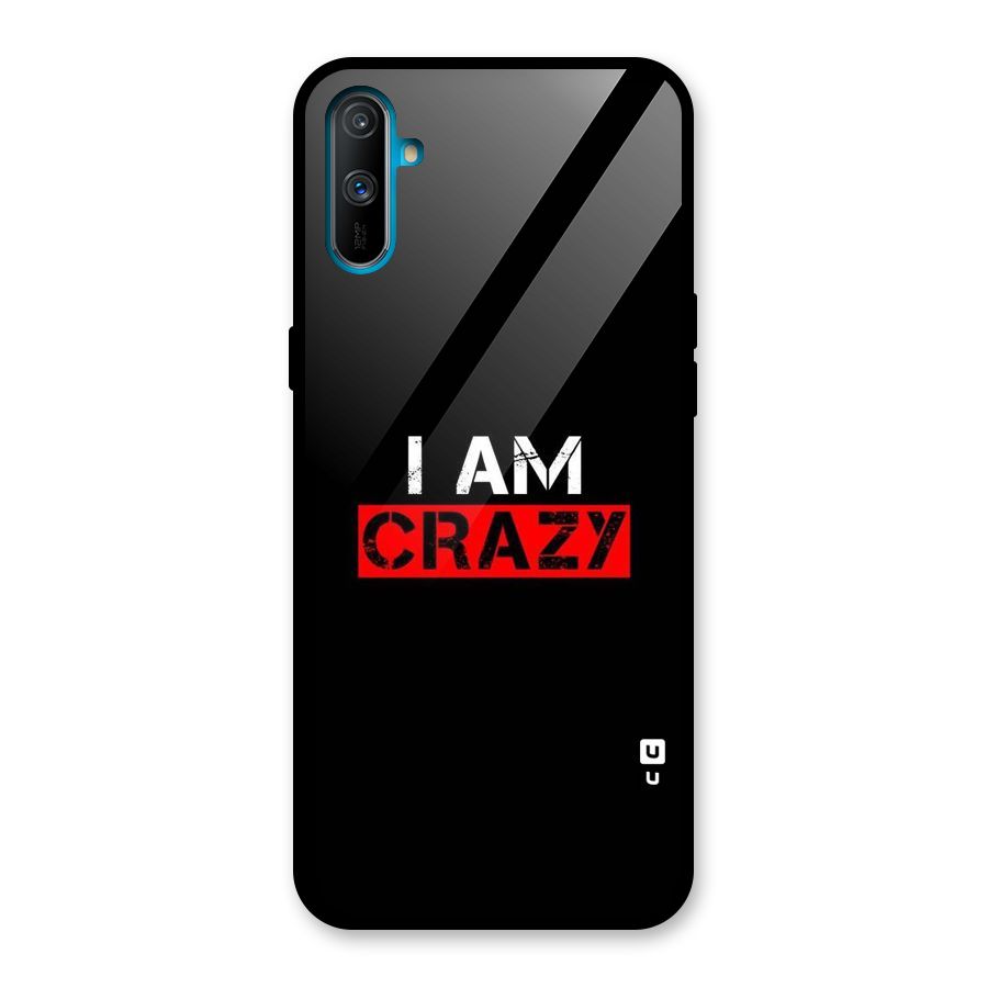 I am Crazy Glass Back Case for Realme C3