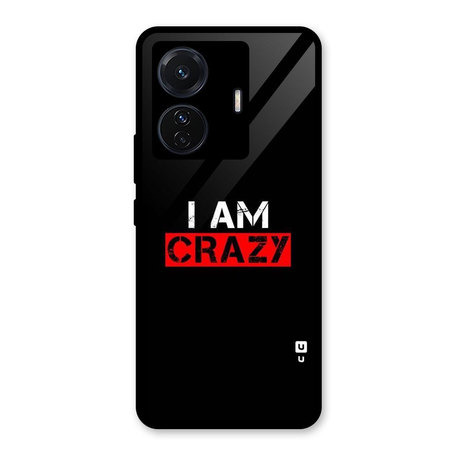 I am Crazy Glass Back Case for Vivo T1 Pro