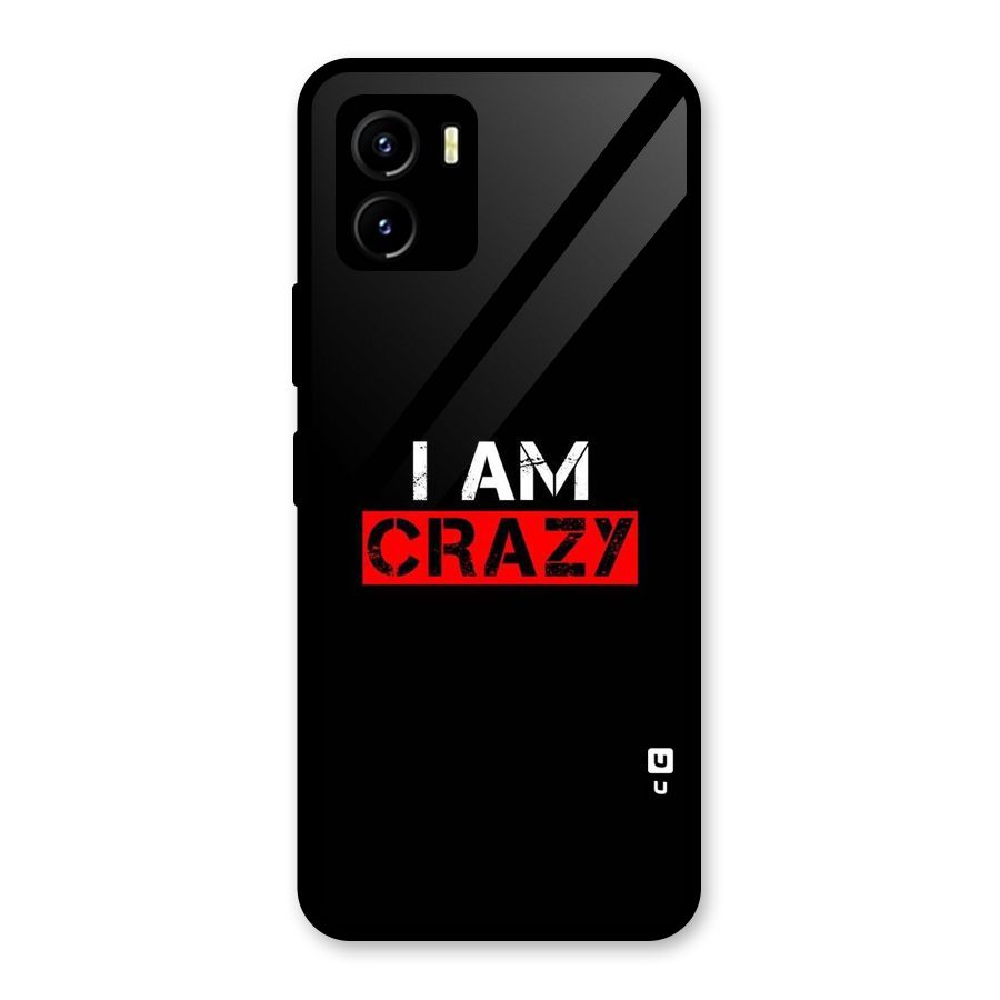 I am Crazy Glass Back Case for Vivo Y15s