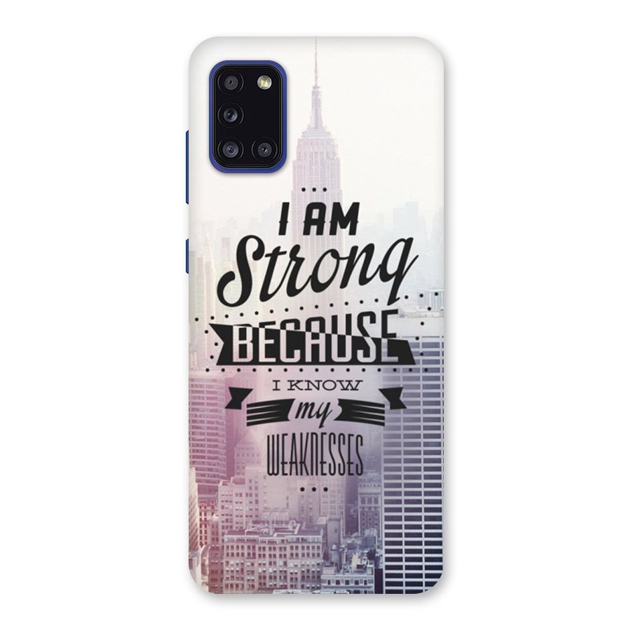 I am Strong Back Case for Galaxy A31