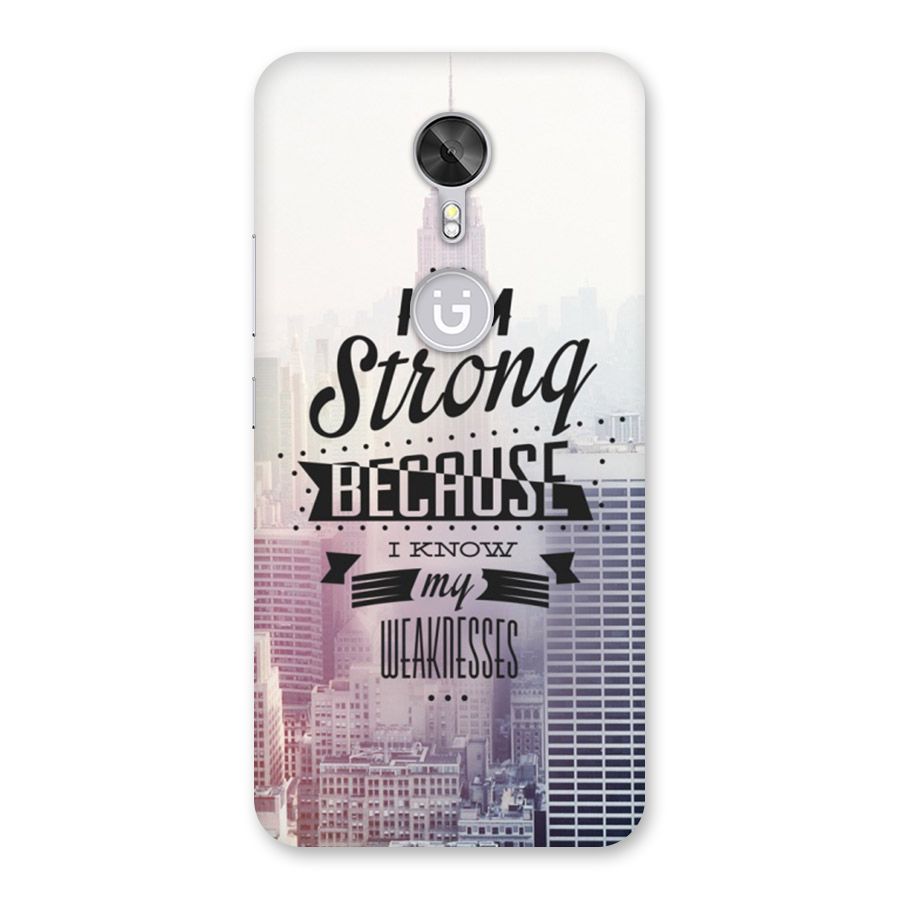 I am Strong Back Case for Gionee A1