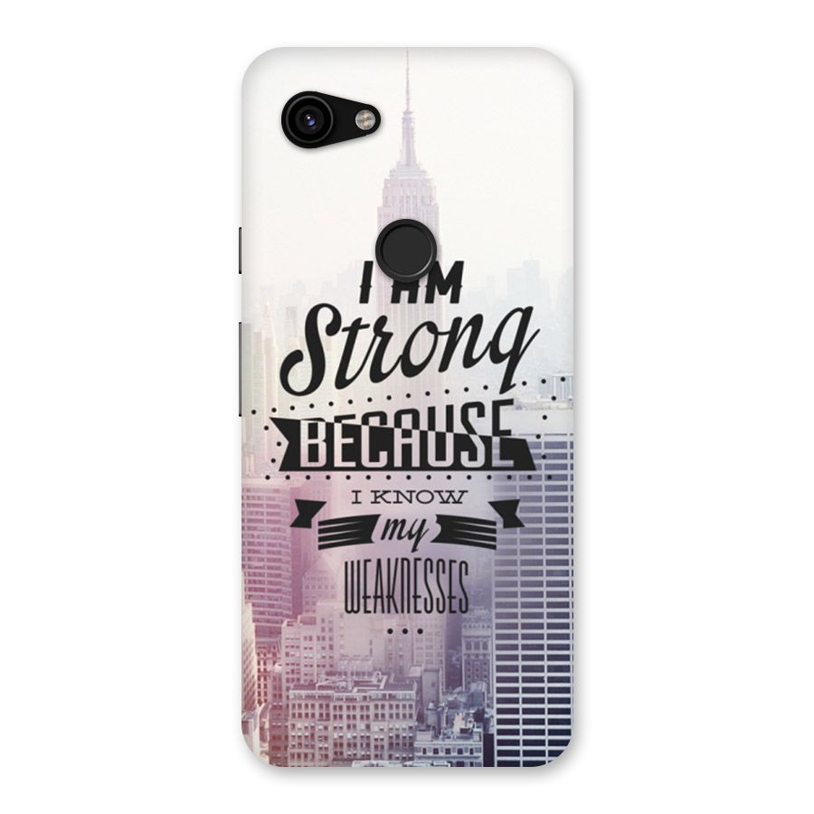 I am Strong Back Case for Google Pixel 3a