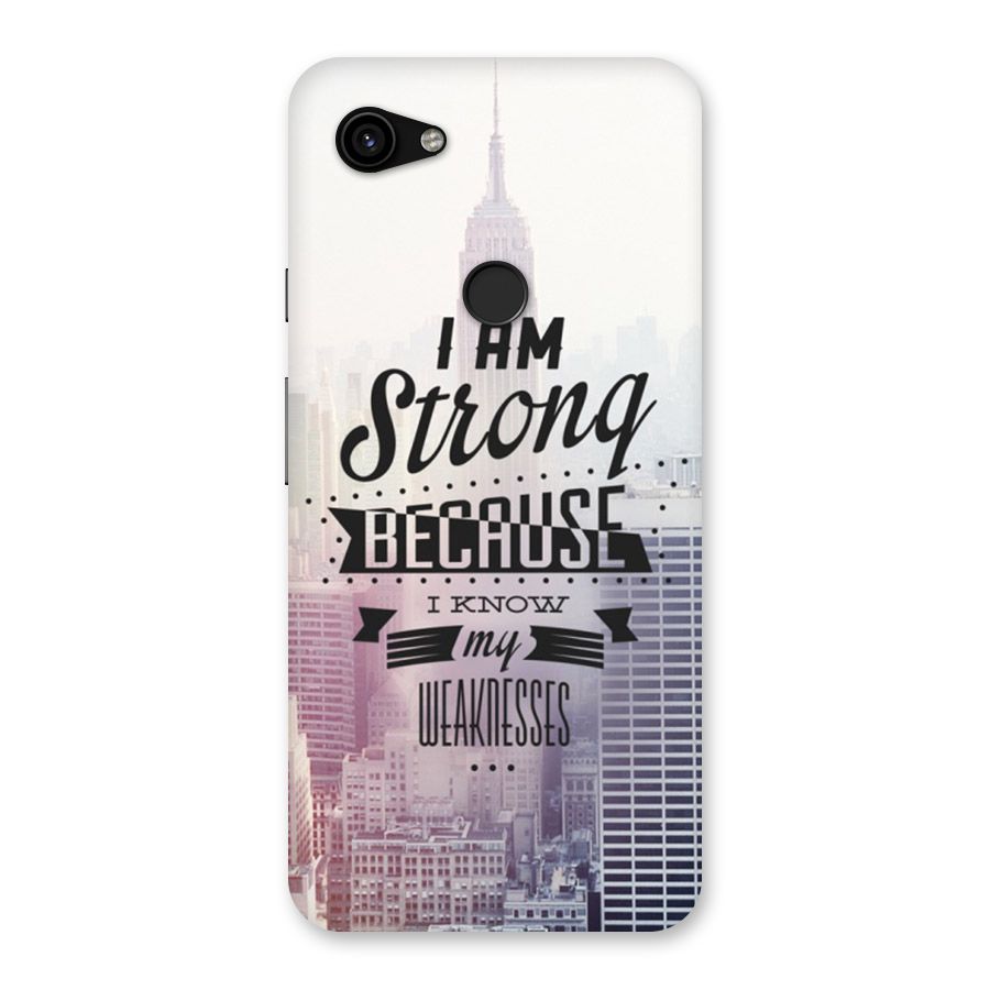 I am Strong Back Case for Google Pixel 3a XL