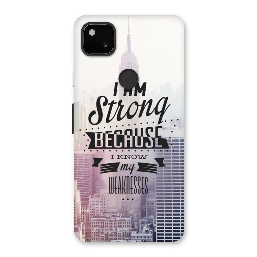 I am Strong Back Case for Google Pixel 4a