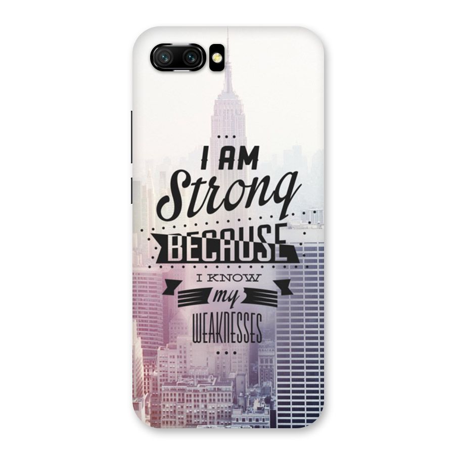 I am Strong Back Case for Honor 10