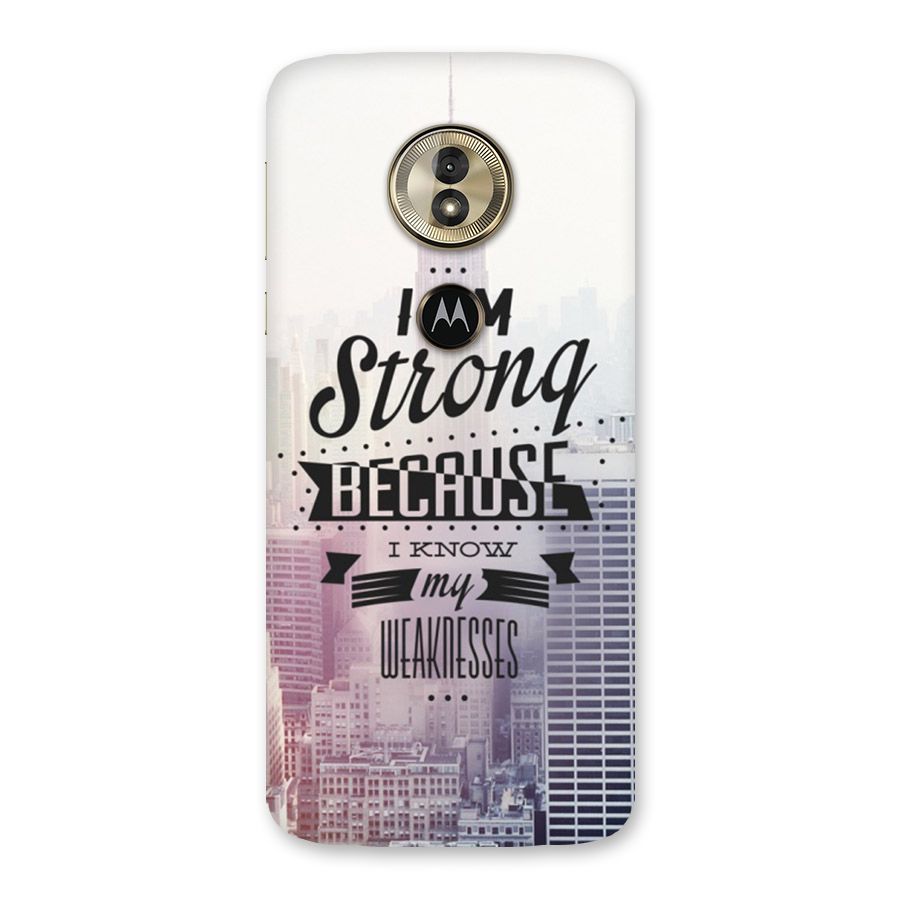 I am Strong Back Case for Moto G6 Play