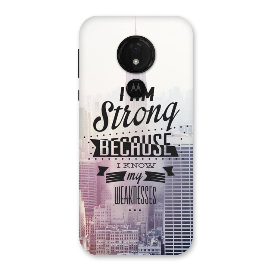 I am Strong Back Case for Moto G7 Power