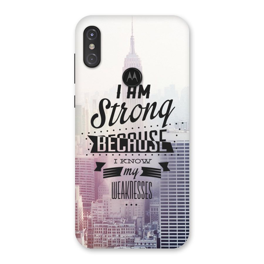 I am Strong Back Case for Motorola One Power
