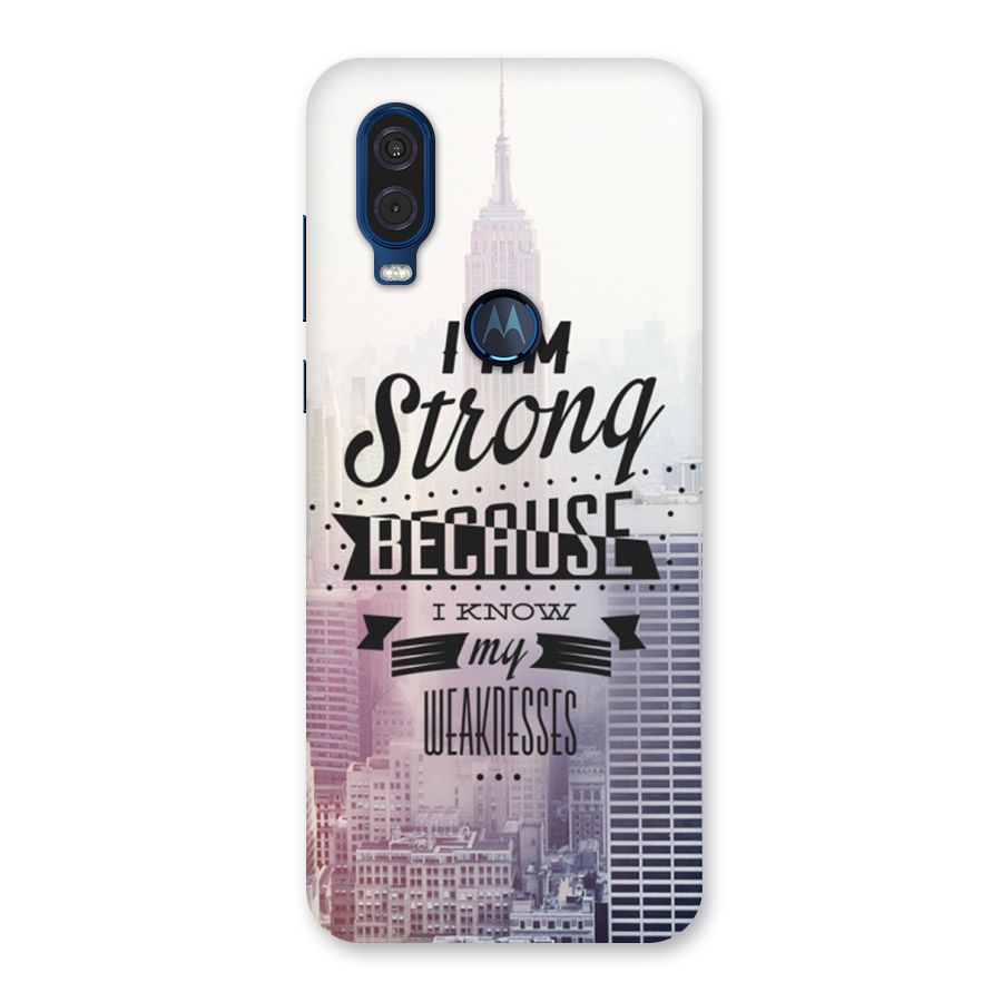 I am Strong Back Case for Motorola One Vision