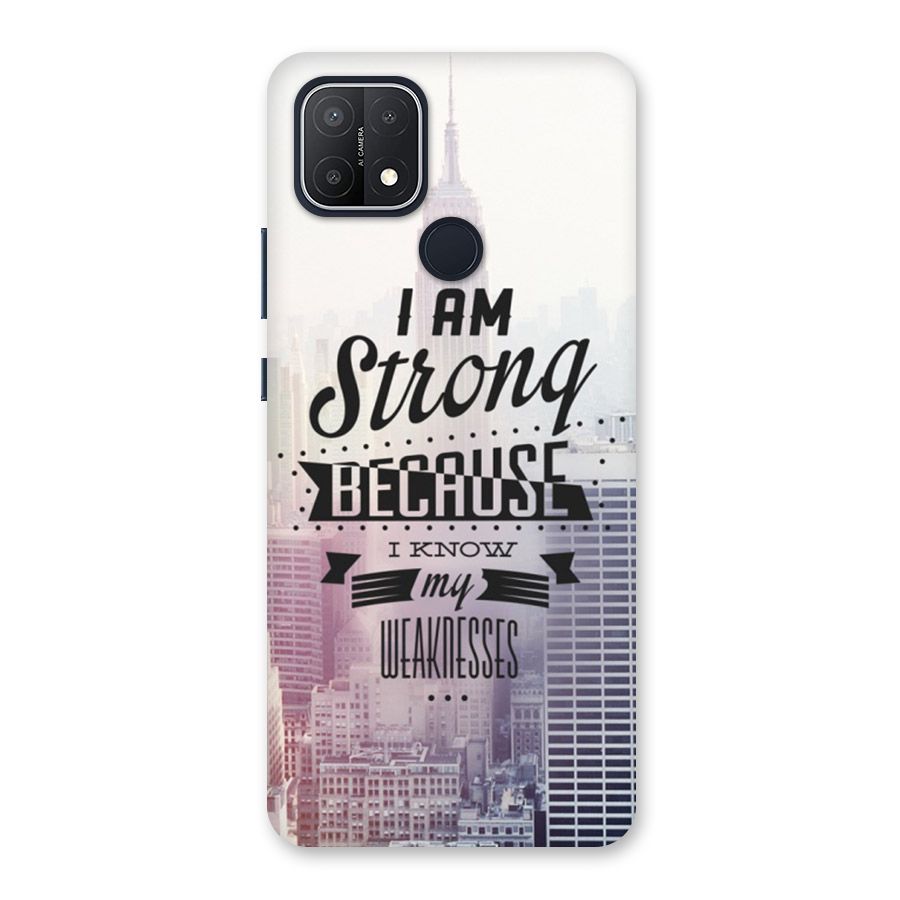 I am Strong Back Case for Oppo A15