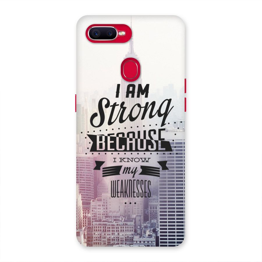 I am Strong Back Case for Oppo F9 Pro