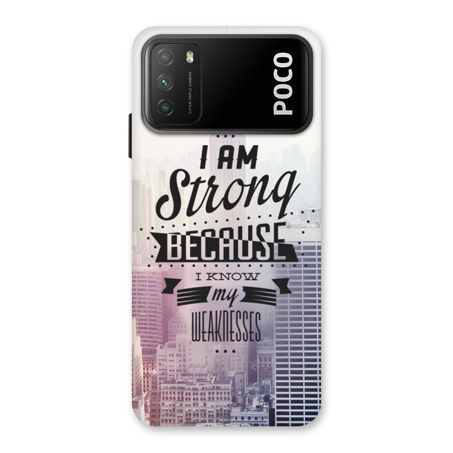 I am Strong Back Case for Poco M3