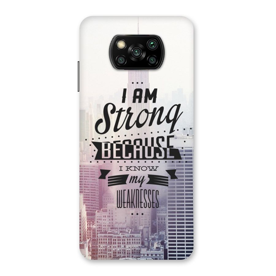 I am Strong Back Case for Poco X3