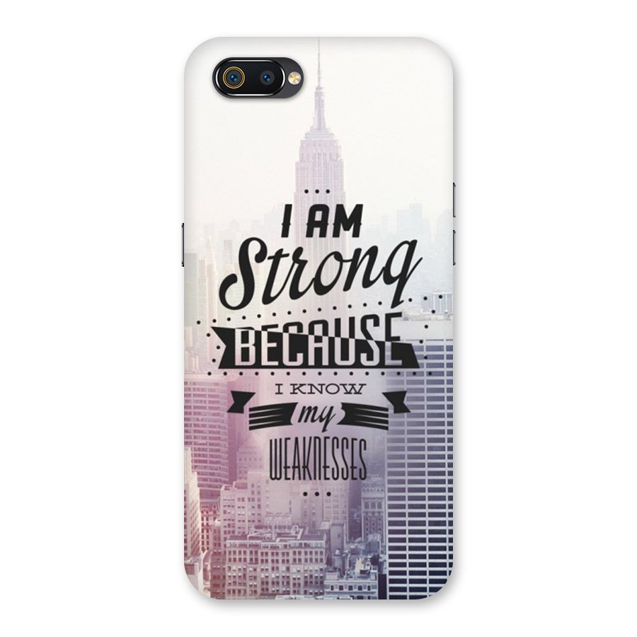 I am Strong Back Case for Realme C2