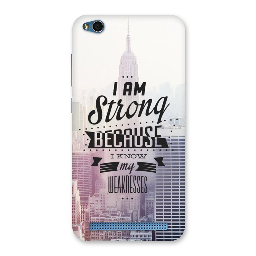 I am Strong Back Case for Redmi 5A