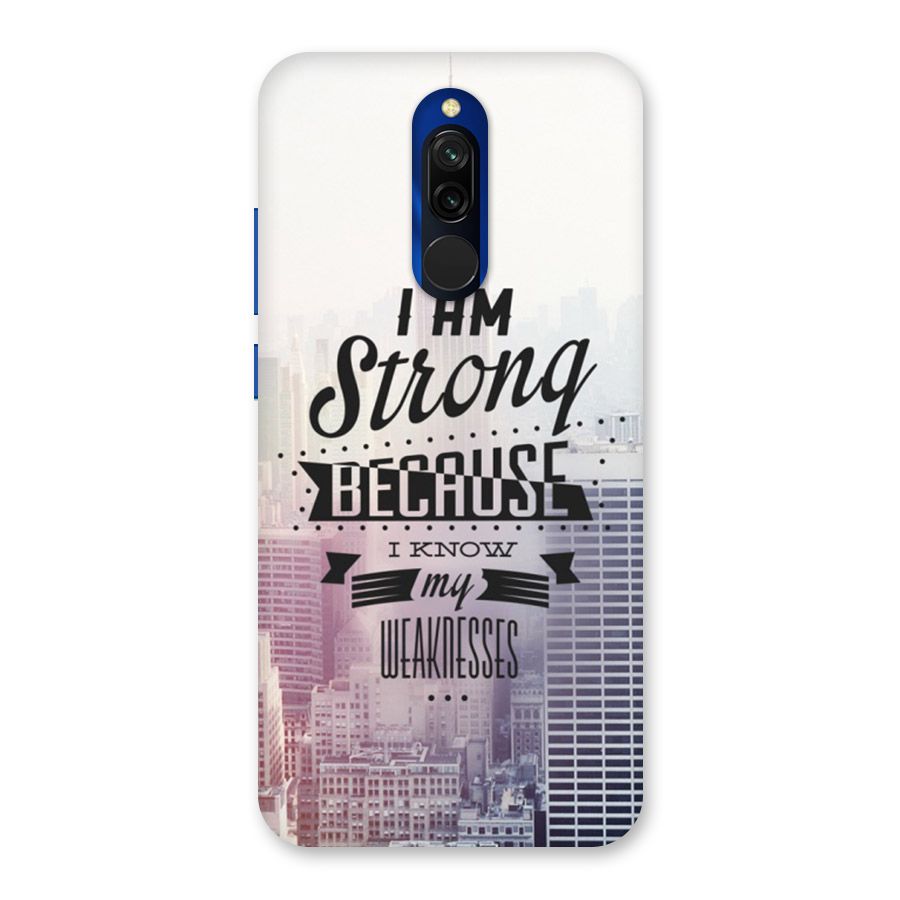 I am Strong Back Case for Redmi 8
