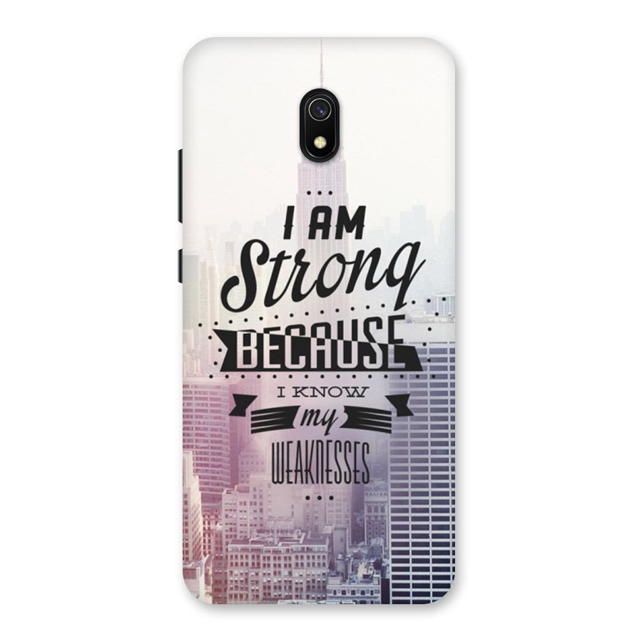 I am Strong Back Case for Redmi 8A