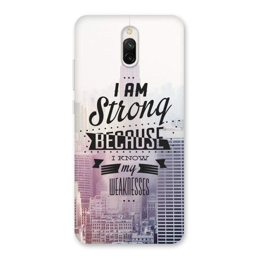 I am Strong Back Case for Redmi 8A Dual
