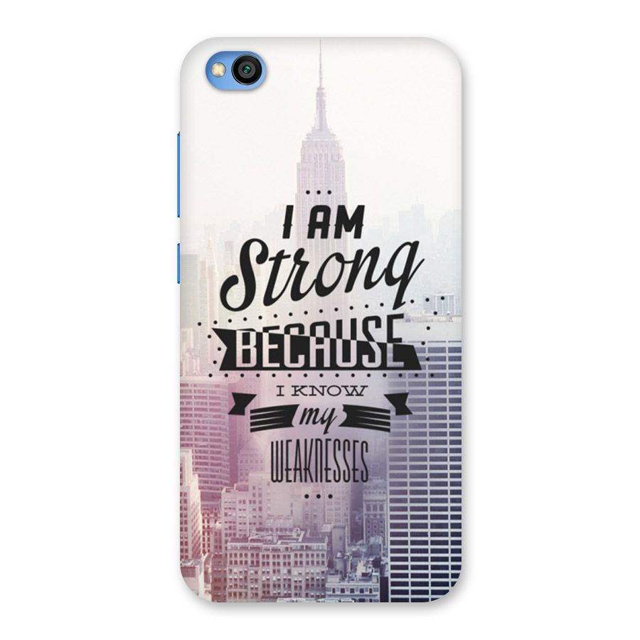 I am Strong Back Case for Redmi Go
