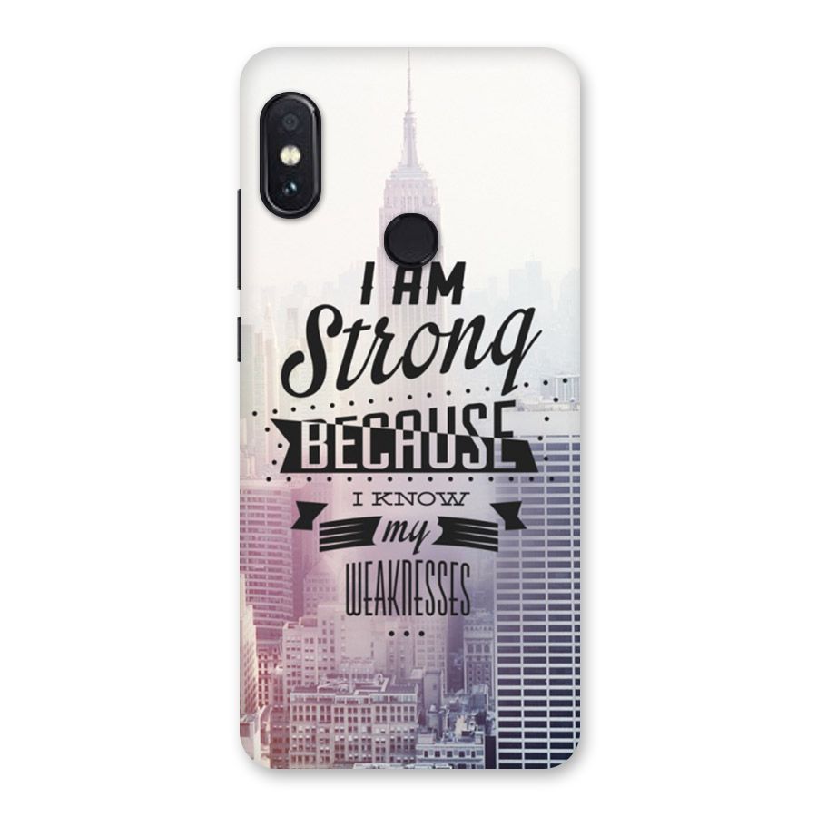 I am Strong Back Case for Redmi Note 5 Pro