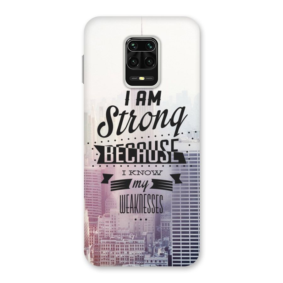 I am Strong Back Case for Redmi Note 9 Pro Max