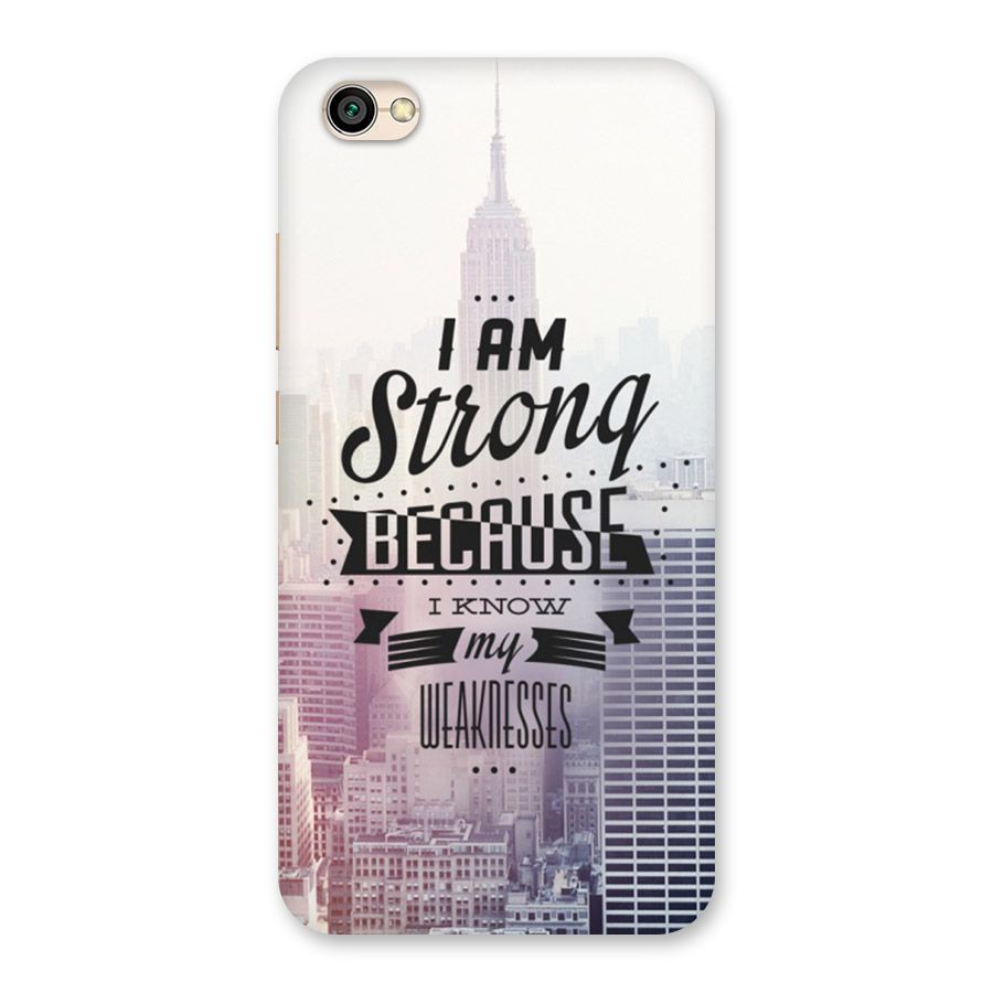I am Strong Back Case for Redmi Y1 Lite