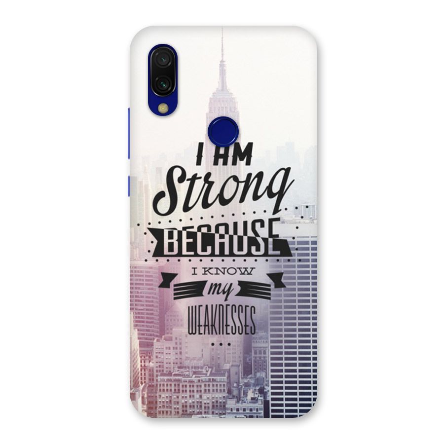 I am Strong Back Case for Redmi Y3