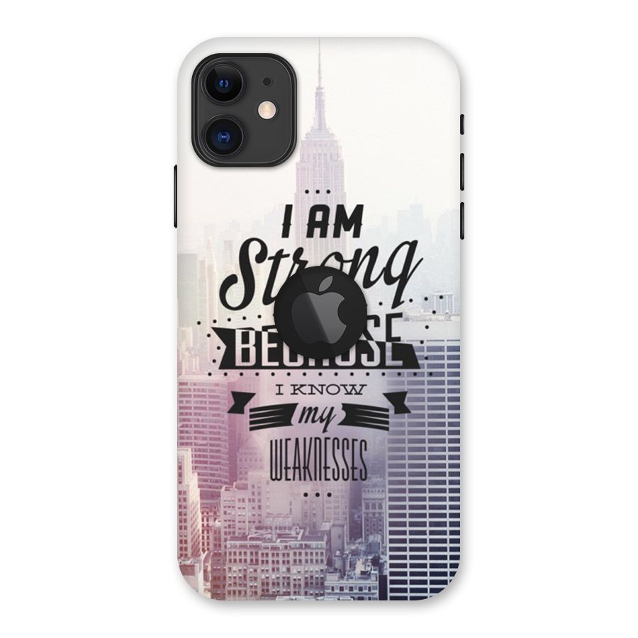 I am Strong Back Case for iPhone 11 Logo Cut