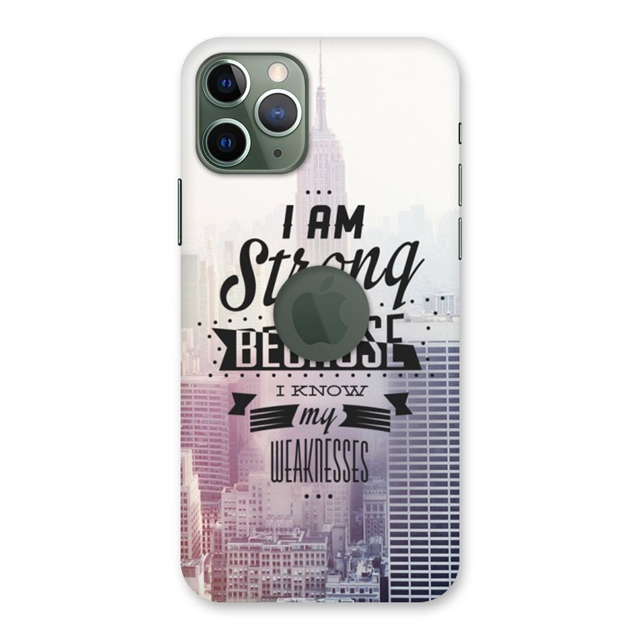 I am Strong Back Case for iPhone 11 Pro Logo  Cut