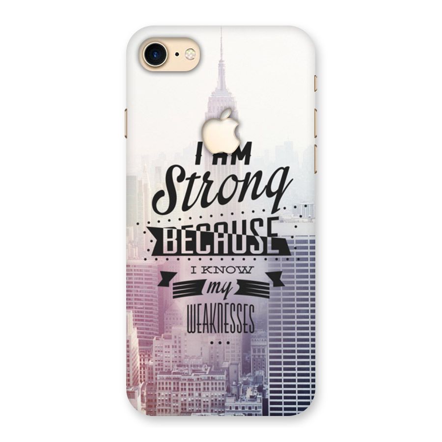I am Strong Back Case for iPhone 7 Apple Cut
