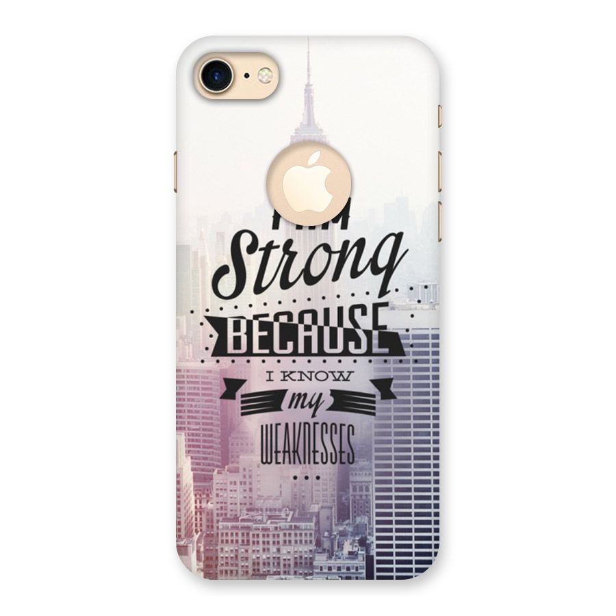 I am Strong Back Case for iPhone 7 Logo Cut
