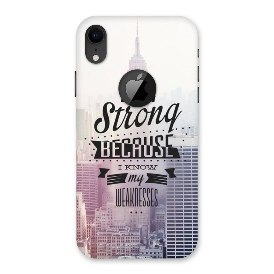 I am Strong Back Case for iPhone XR Logo Cut
