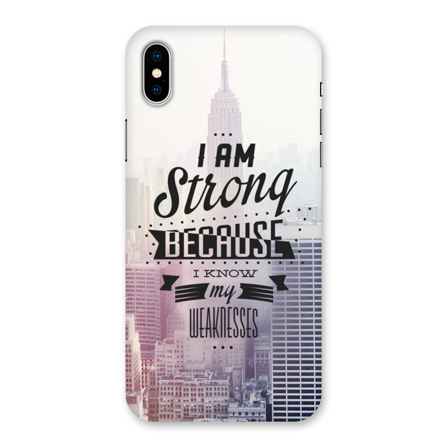 I am Strong Back Case for iPhone XS