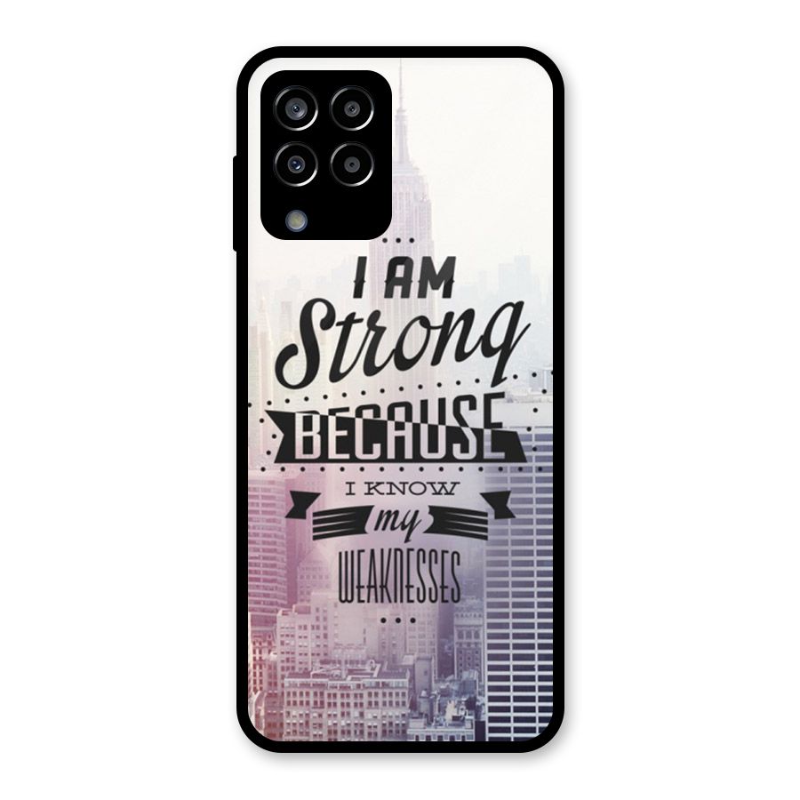 I am Strong Glass Back Case for Galaxy M33