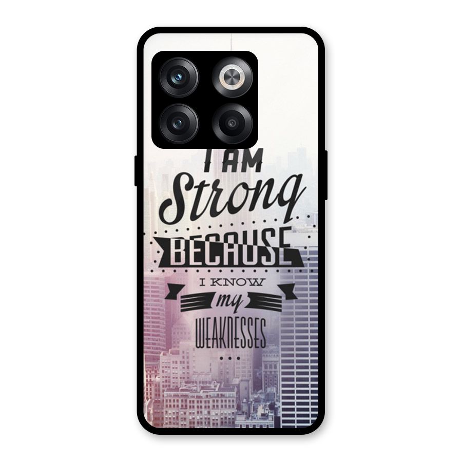 I am Strong Glass Back Case for OnePlus 10T