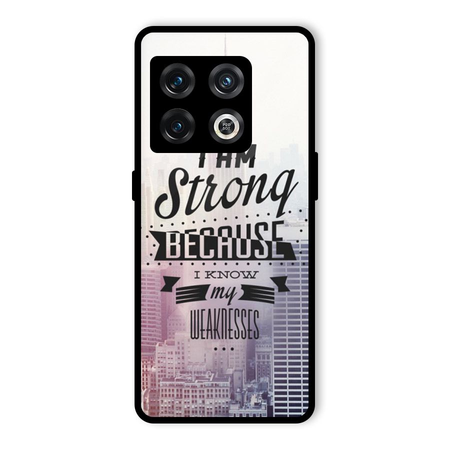 I am Strong Glass Back Case for OnePlus 10 Pro 5G
