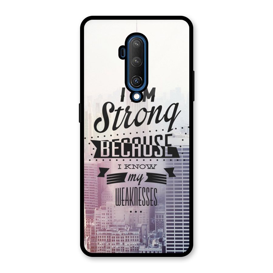 I am Strong Glass Back Case for OnePlus 7T Pro