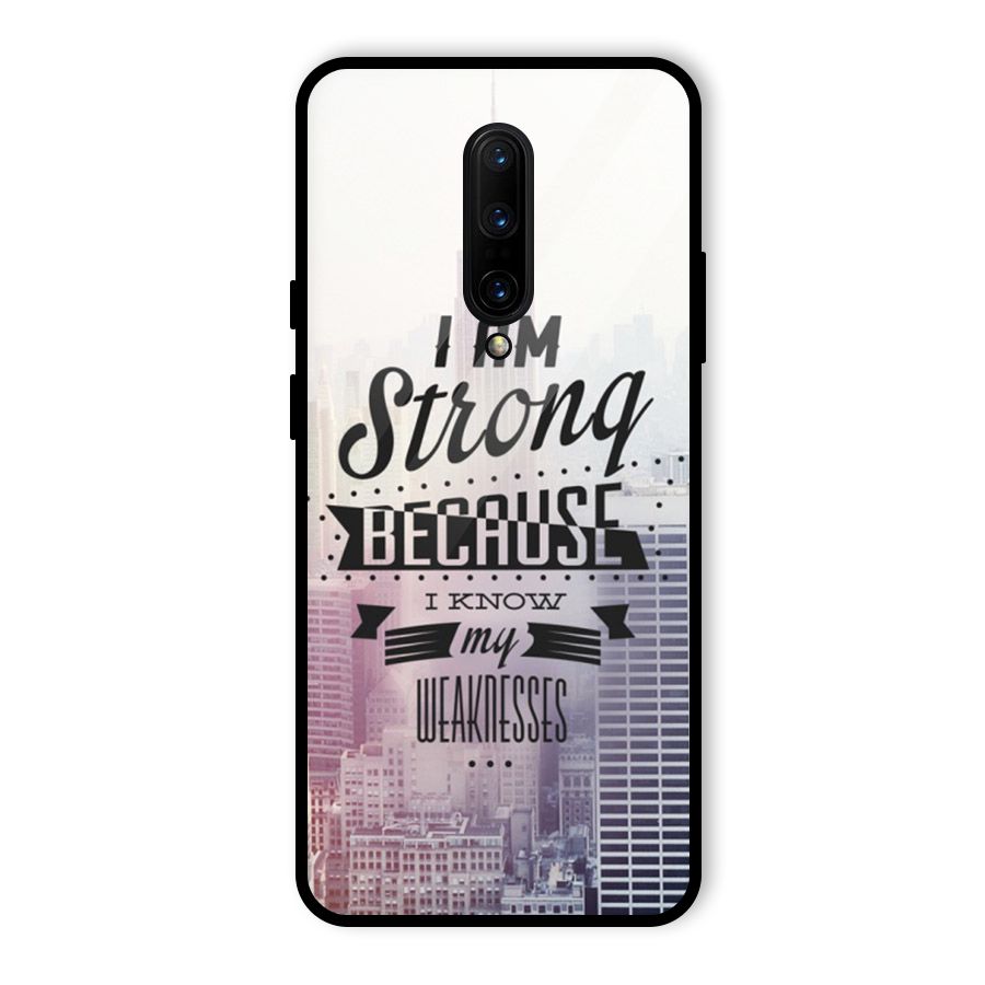 I am Strong Glass Back Case for OnePlus 7 Pro