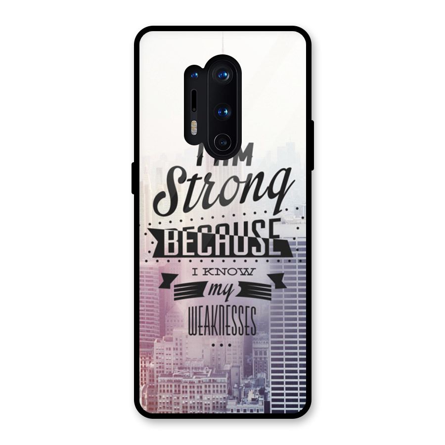 I am Strong Glass Back Case for OnePlus 8 Pro