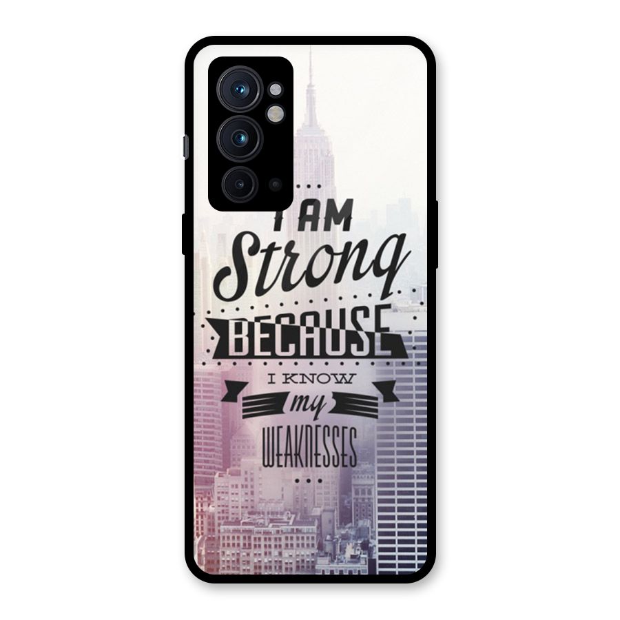 I am Strong Glass Back Case for OnePlus 9RT 5G
