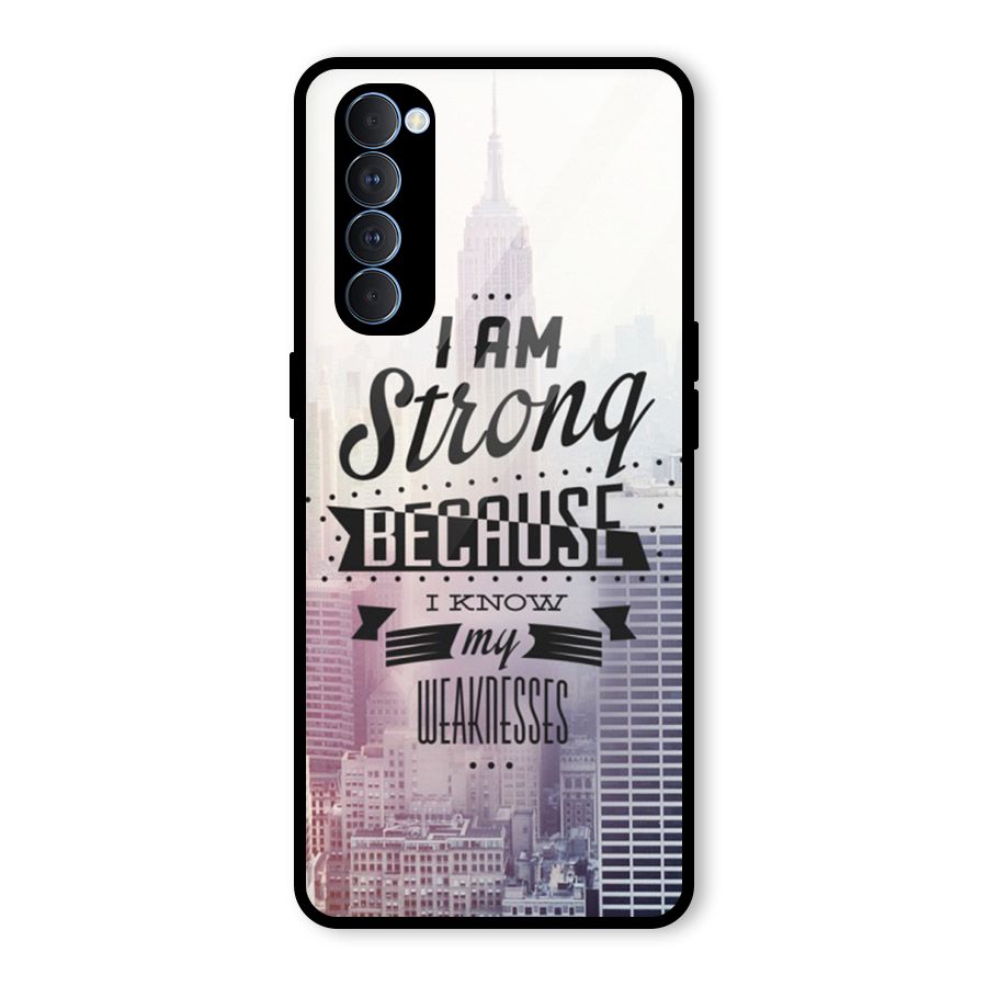I am Strong Glass Back Case for Oppo Reno4 Pro