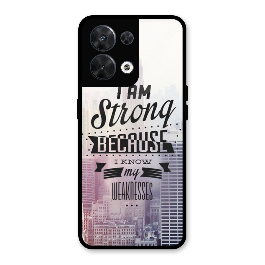I am Strong Glass Back Case for Oppo Reno8 5G