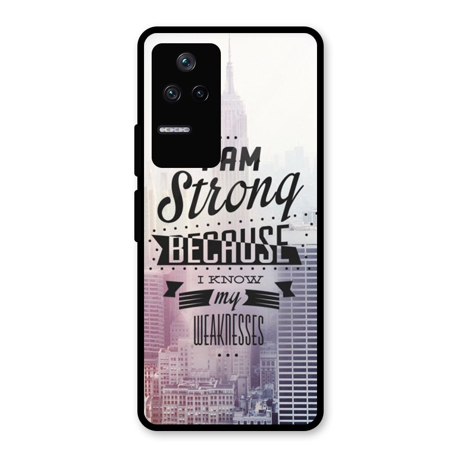 I am Strong Glass Back Case for Poco F4 5G