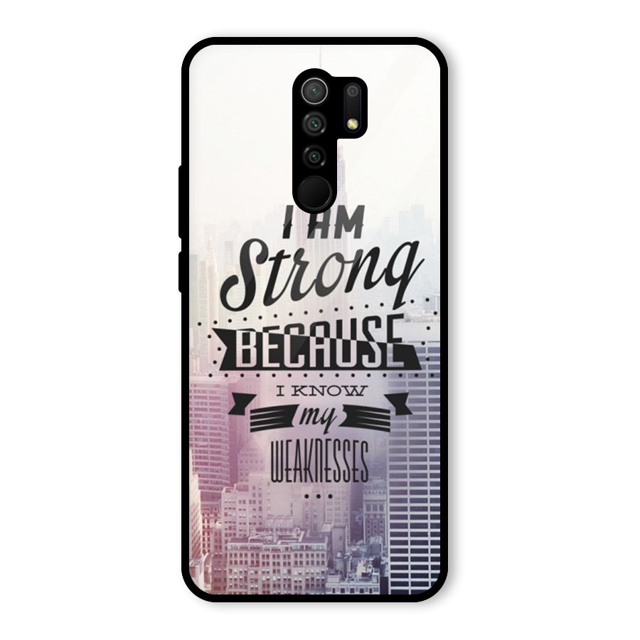 I am Strong Glass Back Case for Poco M2