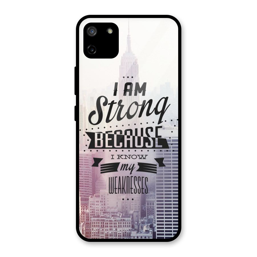 I am Strong Glass Back Case for Realme C11