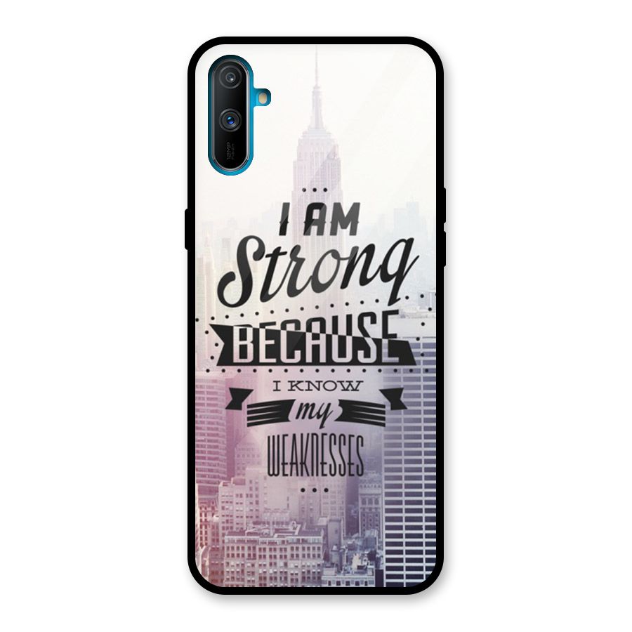 I am Strong Glass Back Case for Realme C3
