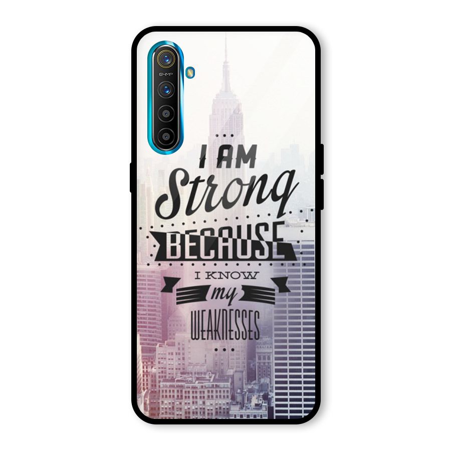I am Strong Glass Back Case for Realme X2