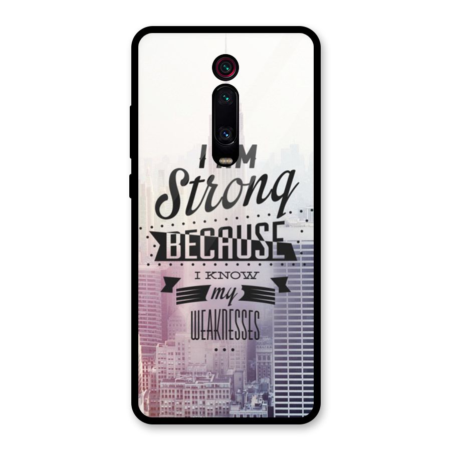 I am Strong Glass Back Case for Redmi K20 Pro