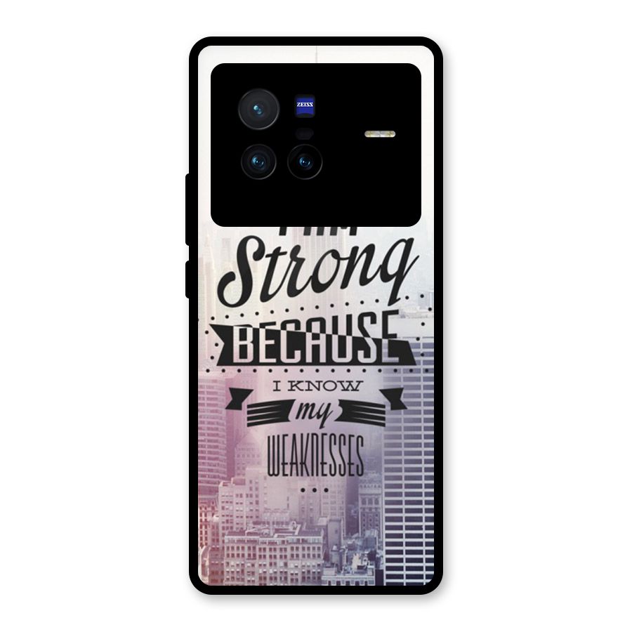 I am Strong Glass Back Case for Vivo X80