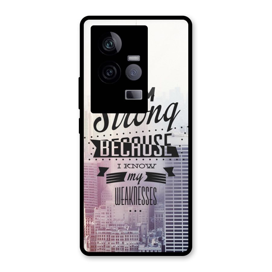 I am Strong Glass Back Case for Vivo iQOO 11 5G